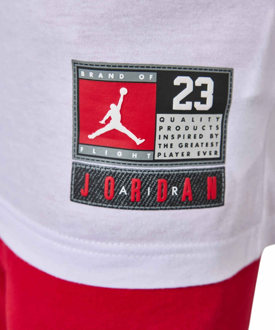 Jordan maglietta manica corta da ragazzo Practice Flight 95A088-001 bianco FadeResistant Coating