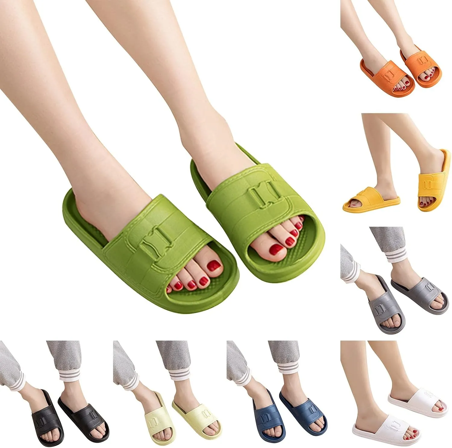 Cloud Slippers for Men Womens Slides Bathroom Slippers Men Shower Shoes Women Dorms Bathroom Ultra Comfort