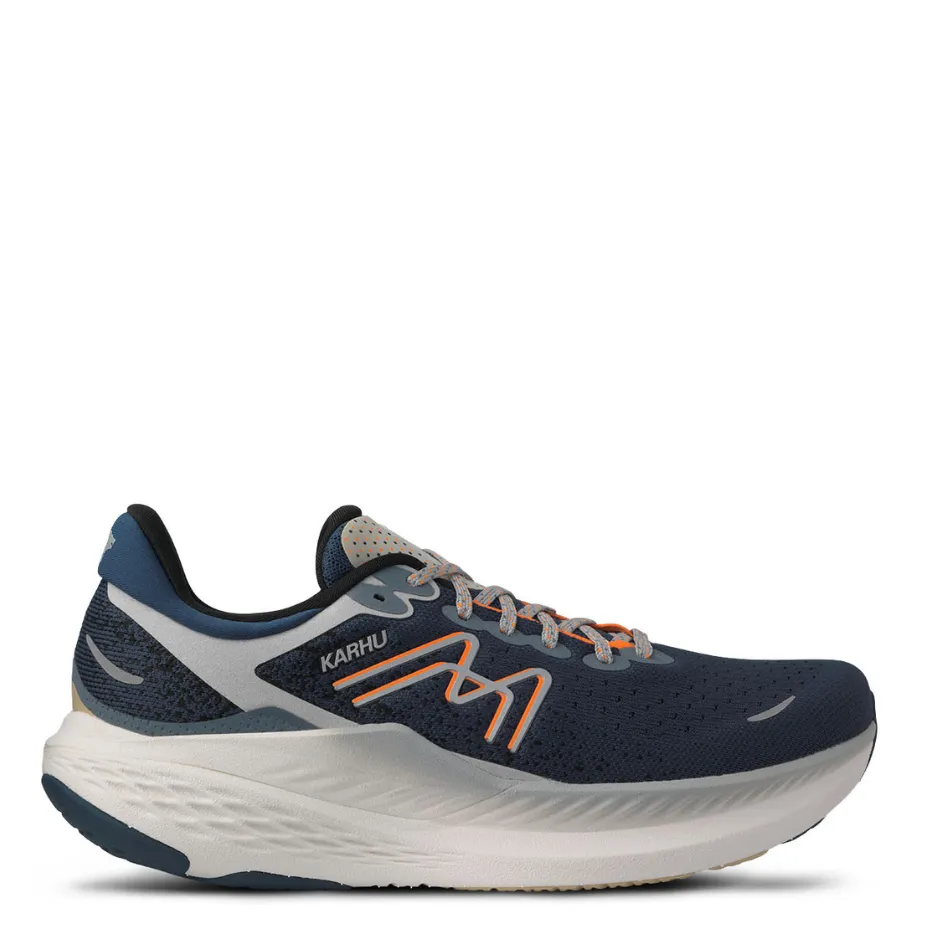 outdoor running footwear Karhu Men's Mestari Run 1.5 Running Shoes in Titan/Shocking Orange AW25
