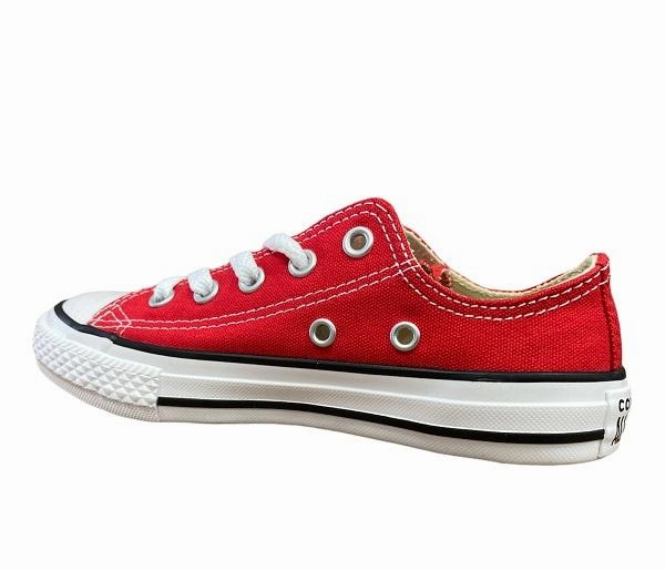 Converse scarpa sneakers da ragazzi Chuck Taylor All Star Classica bassa 3J236C rosso forest - specific shoes logo - laced shoes