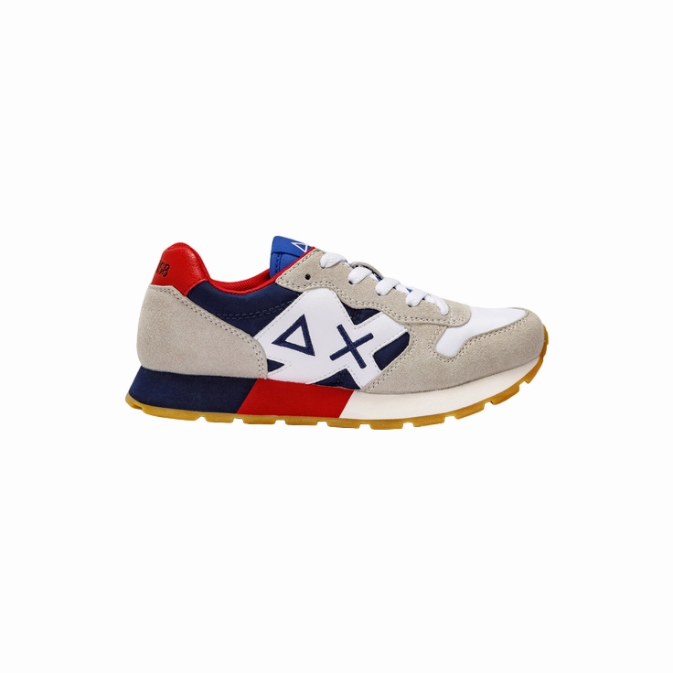 Sun68 sneakers da ragazzo Jaki Tricolors Teen Z33312T 0107 bianco-navy blue summer use Torsional Flex Zones