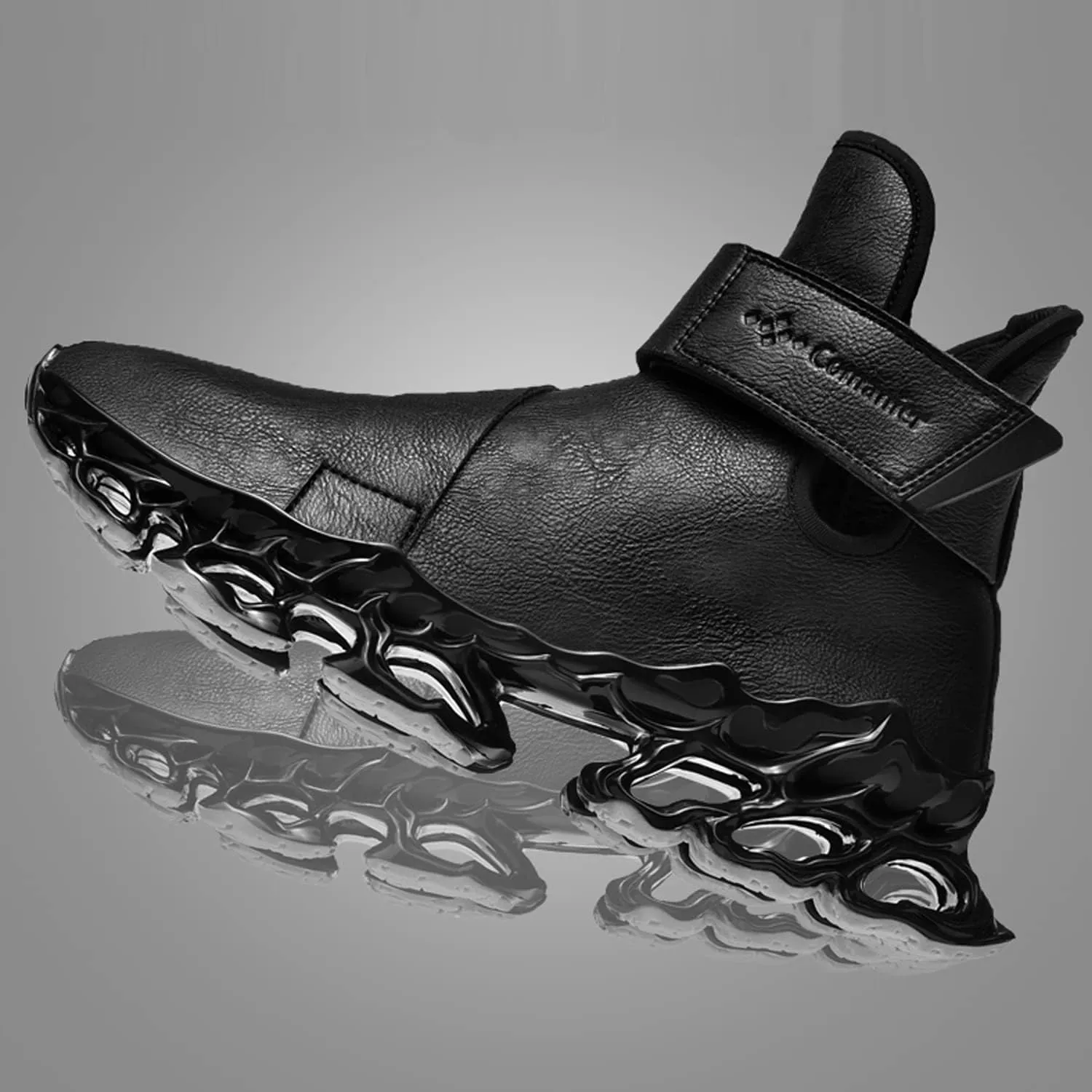 Comanier Mens Hiking Boots Winter Warm Snow Boots Waterproof Leather Insulated Backpacking Outdoor Shoes