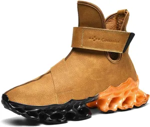 Comanier Mens Hiking Boots Winter Warm Snow Boots Waterproof Leather Insulated Backpacking Outdoor Shoes