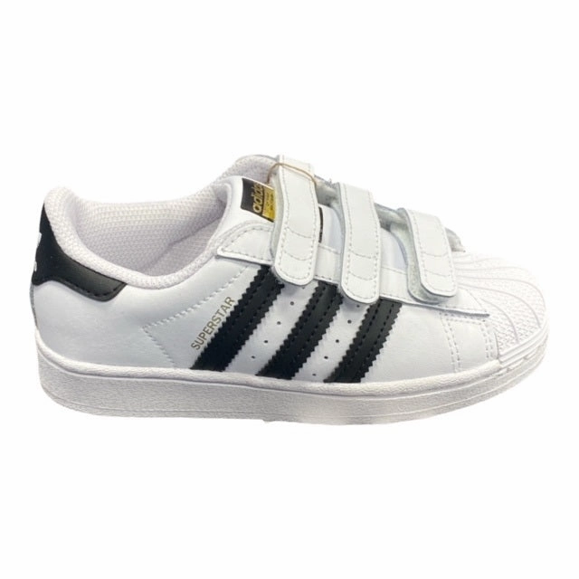 Adidas Originals scarpa sneakers da bambino con strappo Superstar CF C EF4838 bianco nero Biomechanical Arch Plate