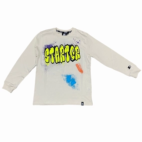 Easy Fit Wear Starter maglietta manica lunga con stampa 1312 crema