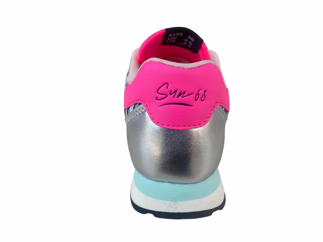 stripe - design shoes high - traction sole Sun68 sneakers da ragazza Girl's Kelly Animal Body Z32417 01 bianco