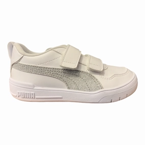 Rolling Stability Puma sneakers da bambina Multiflex Glitzm FS V PS 384885 01 bianco argento