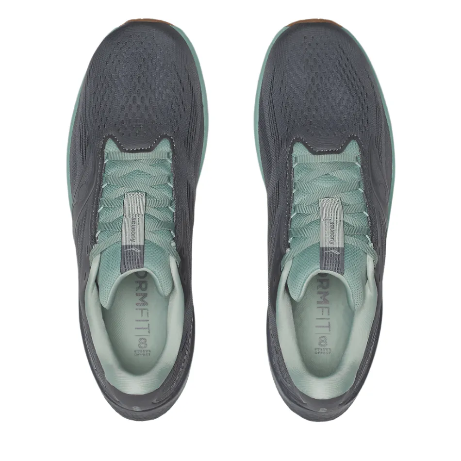 Saucony Men's Ride 18 Running Shoes in Carbon/Iceberg AW25 Bright - colored