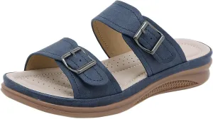Comfortable Sandals for Women Platform Walking Sandal Dressy Casual Open Toe Walking Shoes Wedge Cushioning Slippers Orthopedic Arch Support Sandal Soft Indoor Outdoor Shoes