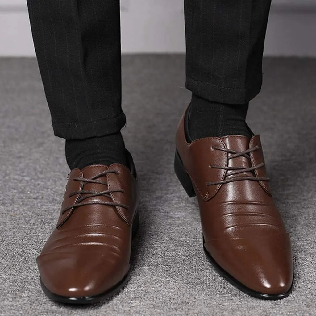 Comfortable Suit Wedding Men Shoes Business Shoe Lace Shoes Male Casual Leather Men's Leather Men Dress Shoes Leather