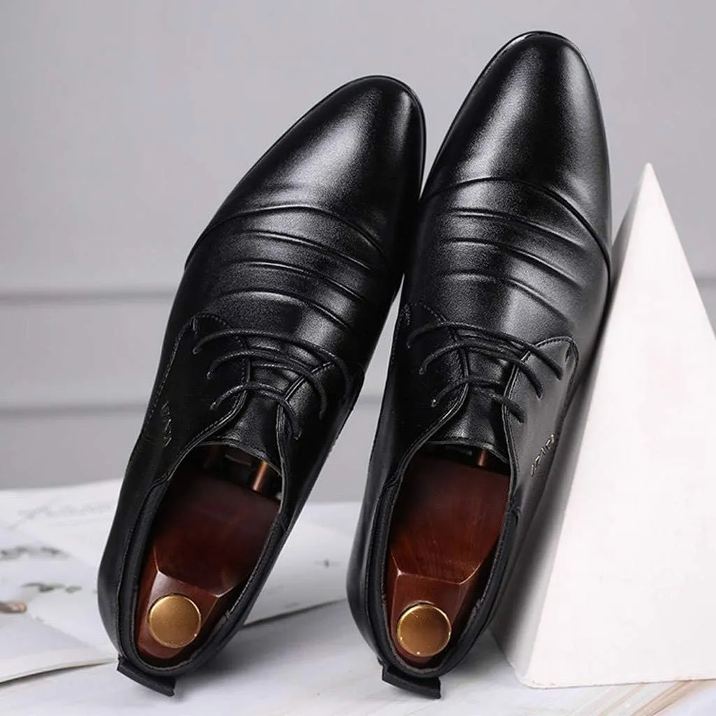 Comfortable Suit Wedding Men Shoes Business Shoe Lace Shoes Male Casual Leather Men's Leather Men Dress Shoes Leather