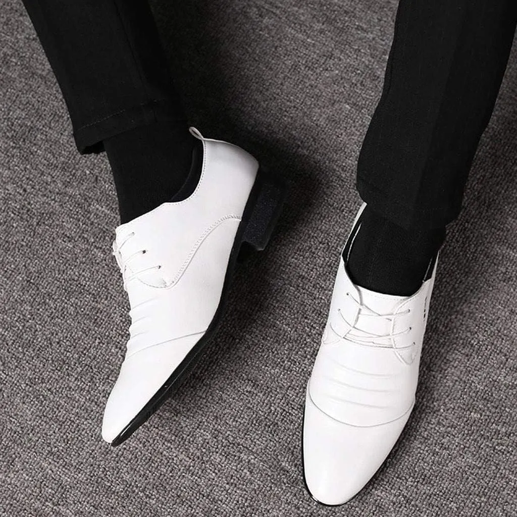 Comfortable Suit Wedding Men Shoes Business Shoe Lace Shoes Male Casual Leather Men's Leather Men Dress Shoes Leather