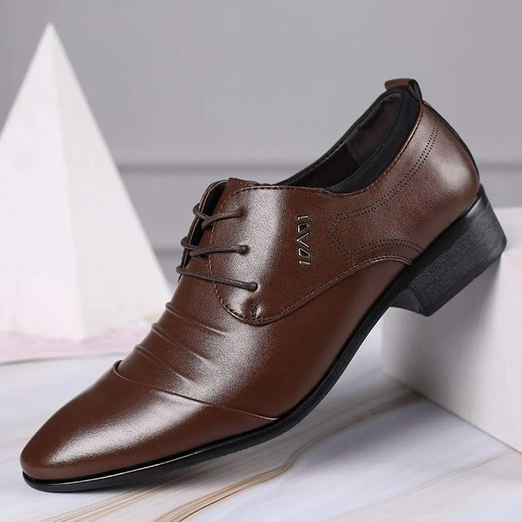 Comfortable Suit Wedding Men Shoes Business Shoe Lace Shoes Male Casual Leather Men's Leather Men Dress Shoes Leather