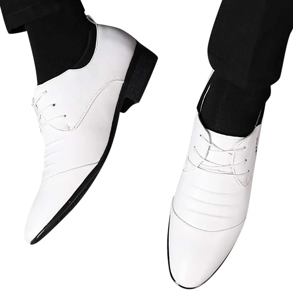 Comfortable Suit Wedding Men Shoes Business Shoe Lace Shoes Male Casual Leather Men's Leather Men Dress Shoes Leather