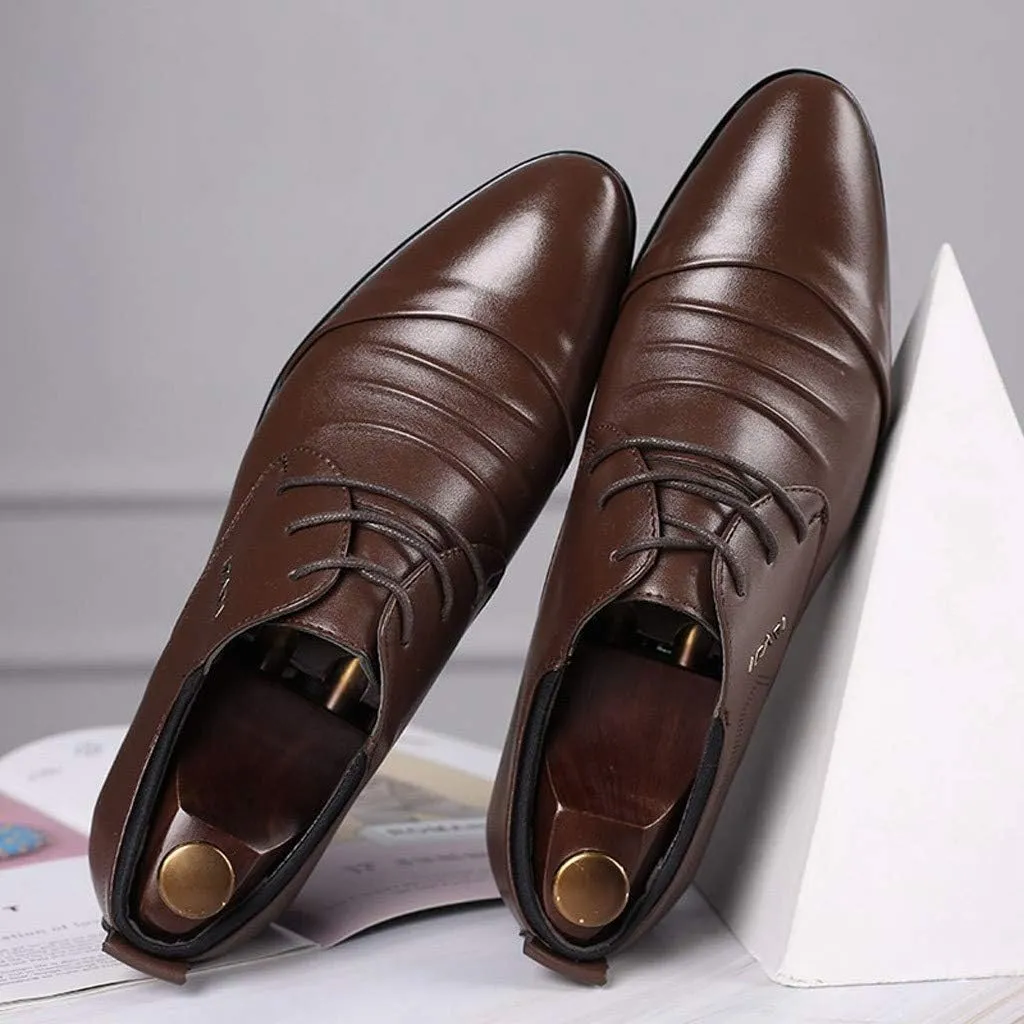 Comfortable Suit Wedding Men Shoes Business Shoe Lace Shoes Male Casual Leather Men's Leather Men Dress Shoes Leather