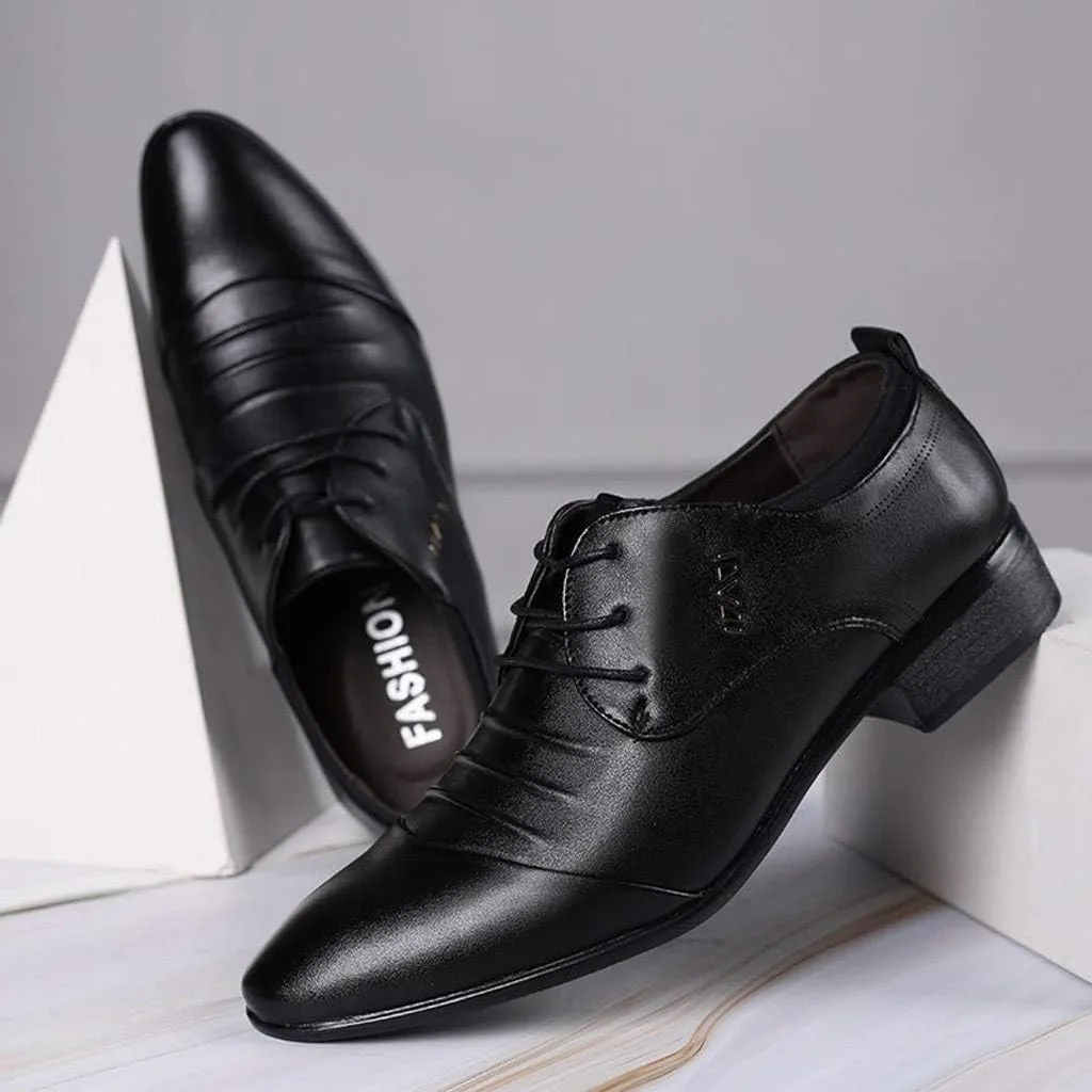Comfortable Suit Wedding Men Shoes Business Shoe Lace Shoes Male Casual Leather Men's Leather Men Dress Shoes Leather