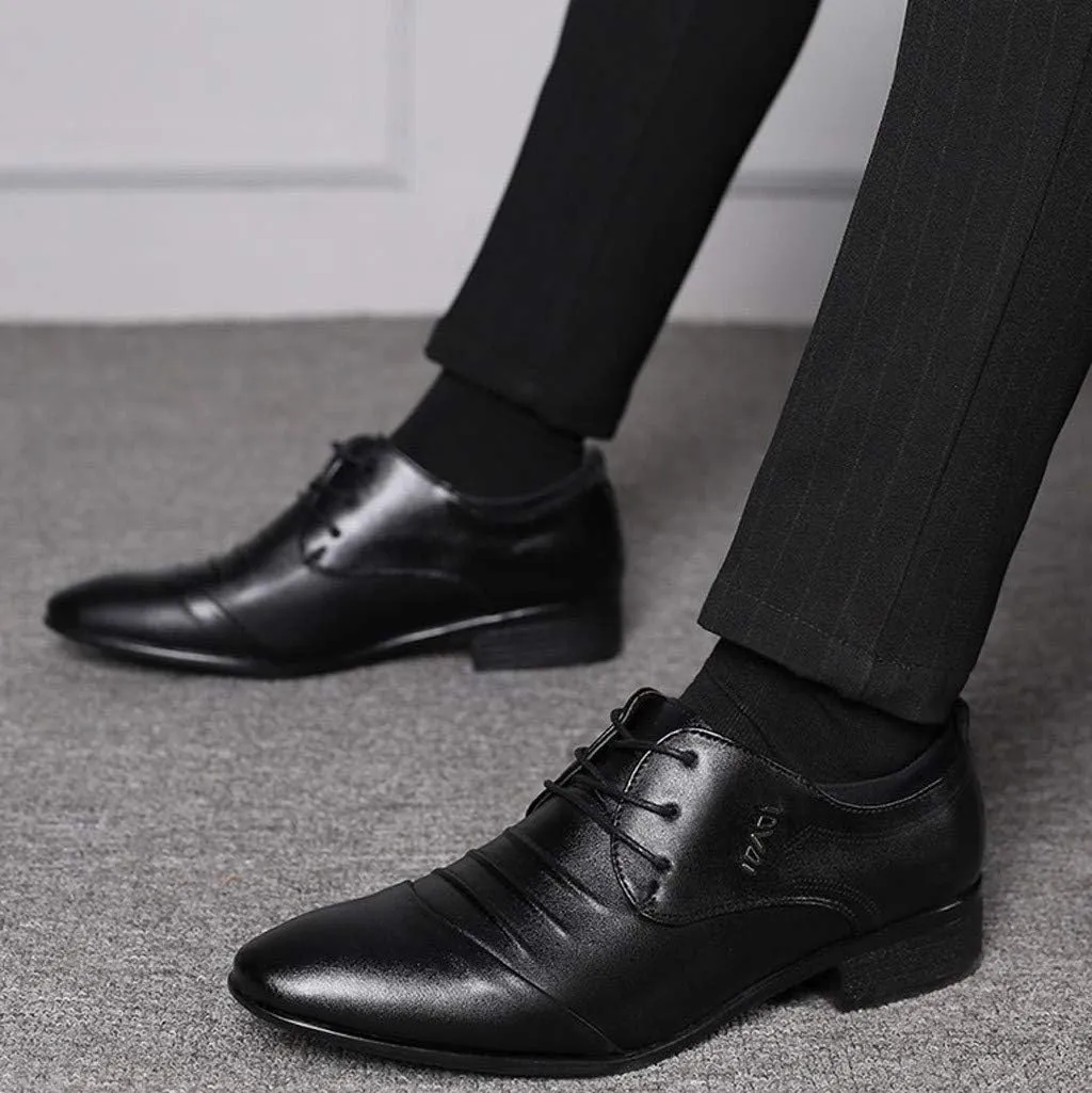 Comfortable Suit Wedding Men Shoes Business Shoe Lace Shoes Male Casual Leather Men's Leather Men Dress Shoes Leather