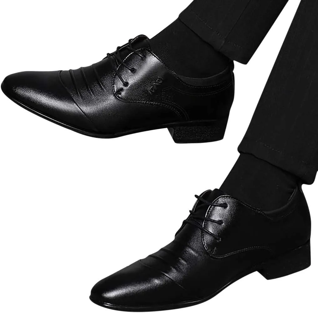 Comfortable Suit Wedding Men Shoes Business Shoe Lace Shoes Male Casual Leather Men's Leather Men Dress Shoes Leather
