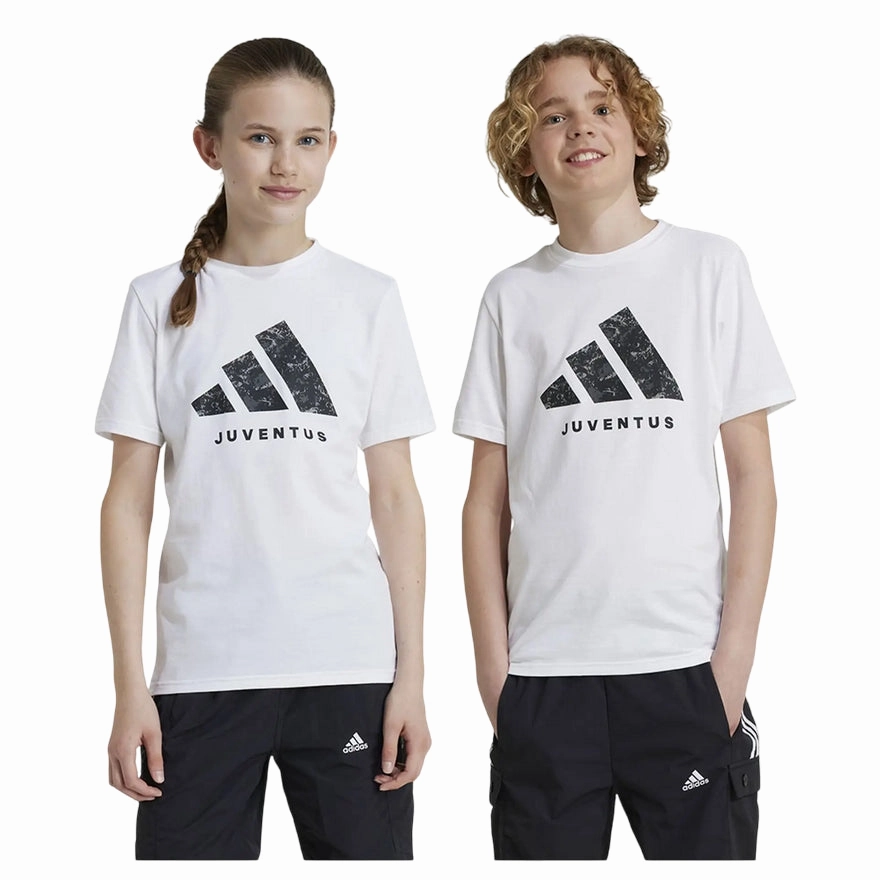 Adidas Juventus T-Shirt Bambino Graphic Bianca IT3849 - Maglia Calcio Sustainable production