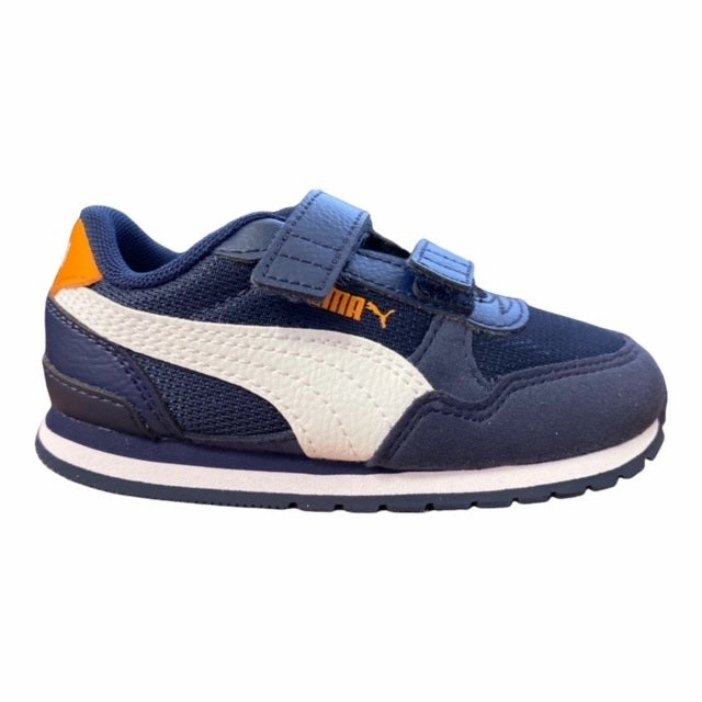 Puma scarpa sneakers da bambino con strappo ST Runner v3 Mesh V 385512 02 blu-bianco Grip Control