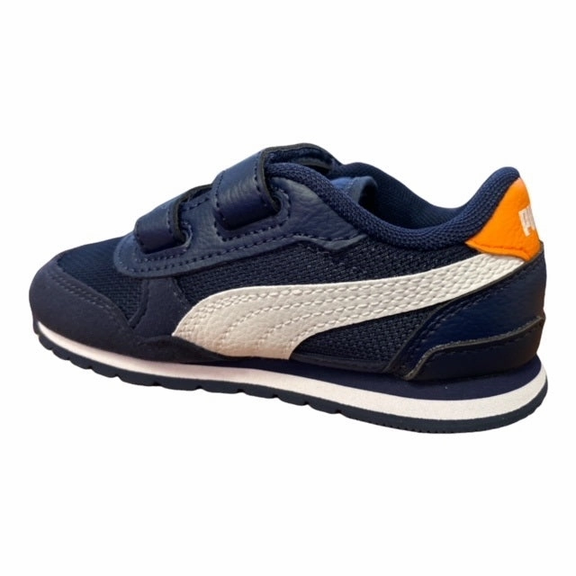 Motion Guide running on an outdoor track shoes Puma scarpa sneakers da bambino con strappo ST Runner v3 Mesh V 385512 02 blu-bianco