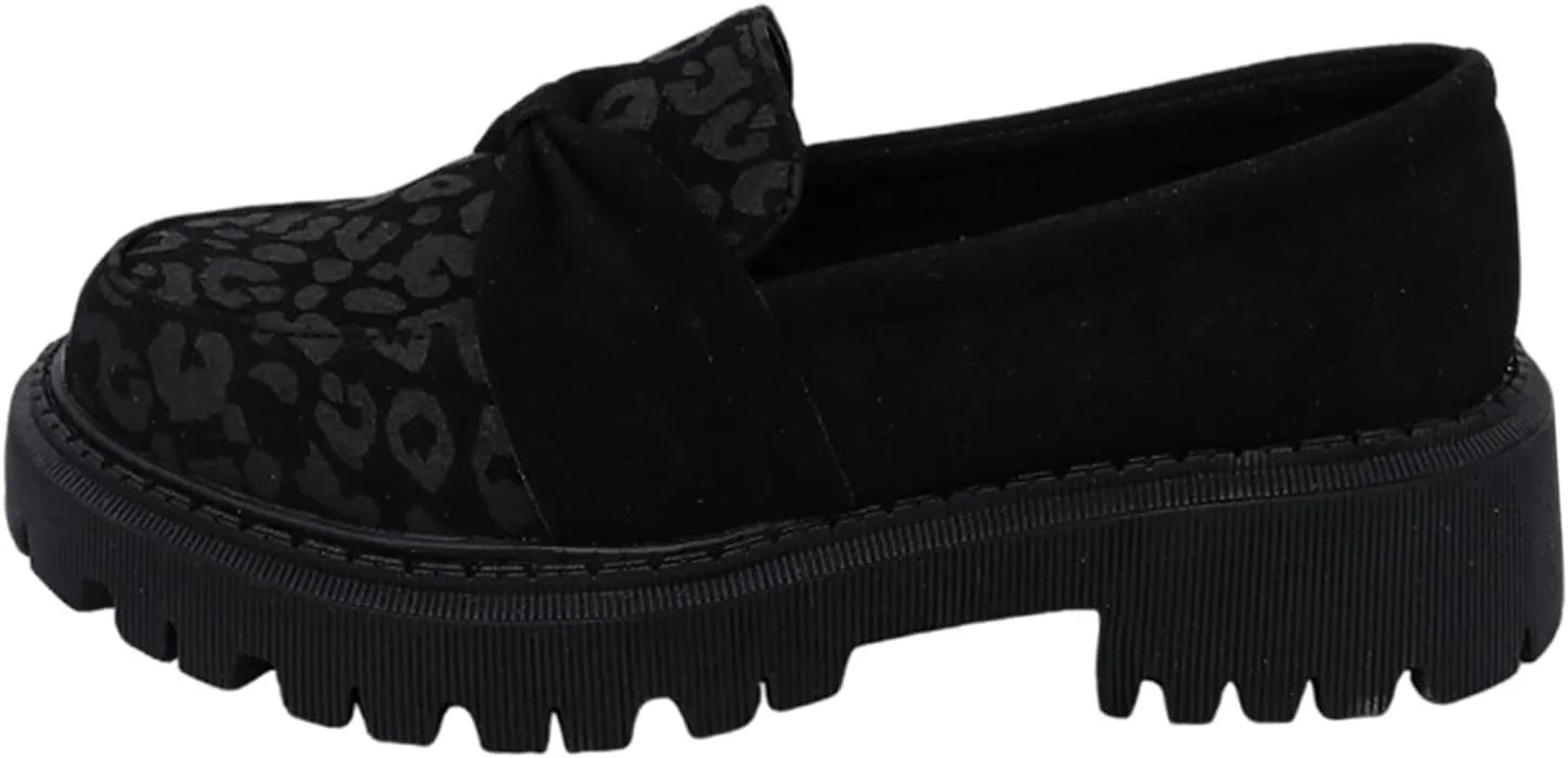 Comfy Loafers for Women Platform Shoes Wide Chunky Loafer Leather Penny Loafers Comfortable Dressy Business Shoes