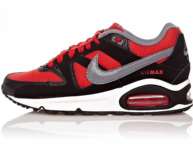 Nike scarpa sneakers da ragazzo Air Max Command Flex GS 407759 600 rosso Hollow Core Technology padded - tongue running option