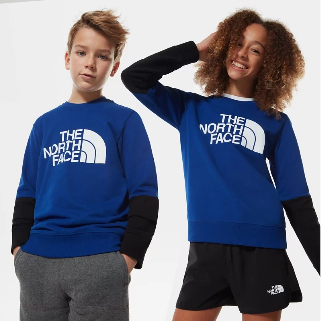 The North Face maglietta da ragazzi Drew Peak Light Crew NF0A492XVA61 blu Chic And Comfortable