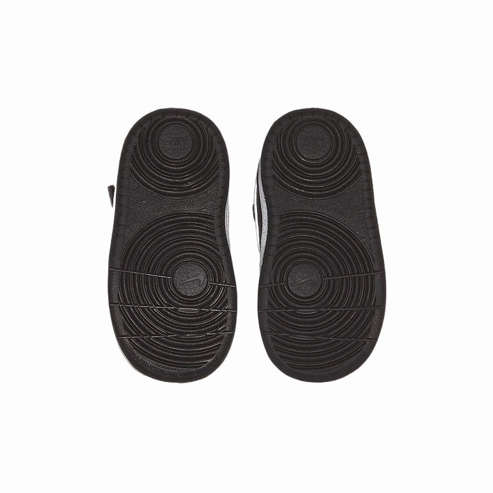 Nike scarpa sneakers da bambino Court Borough Low 2 BQ5453 002 nero-bianco Zero Gravity Foam Foot Training