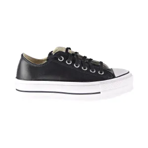 Converse Chuck Taylor All Star Platform Leather Low Top Women's Shoes Black