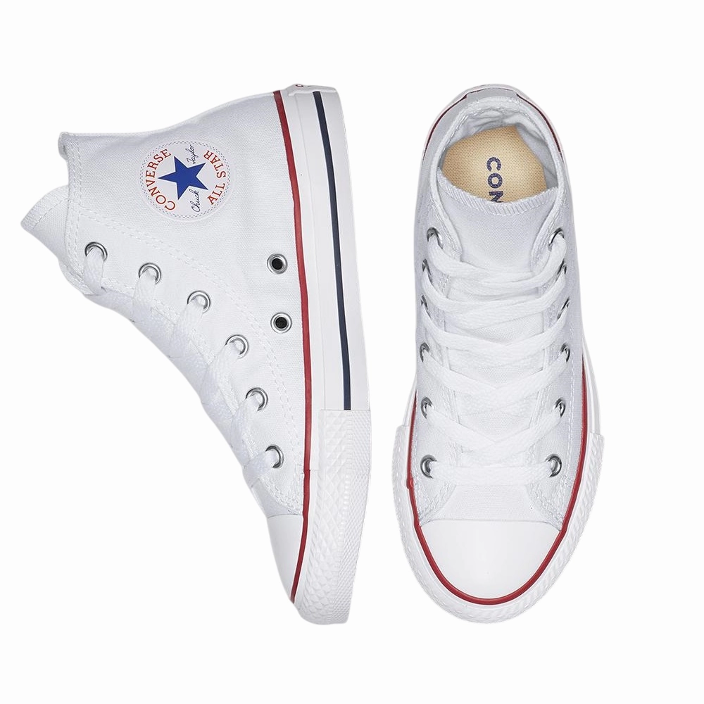 Converse All Star Chuck Taylor Classic Junior Tela 3J253C | Sneakers alta bianca Pronation Correction Tech Narrow - base