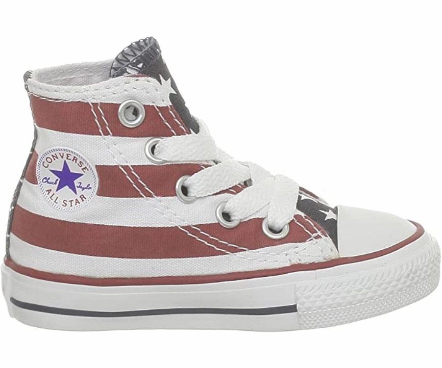 Converse Infant All Star HI 7J254 stars & bars Adaptive Heel Collar