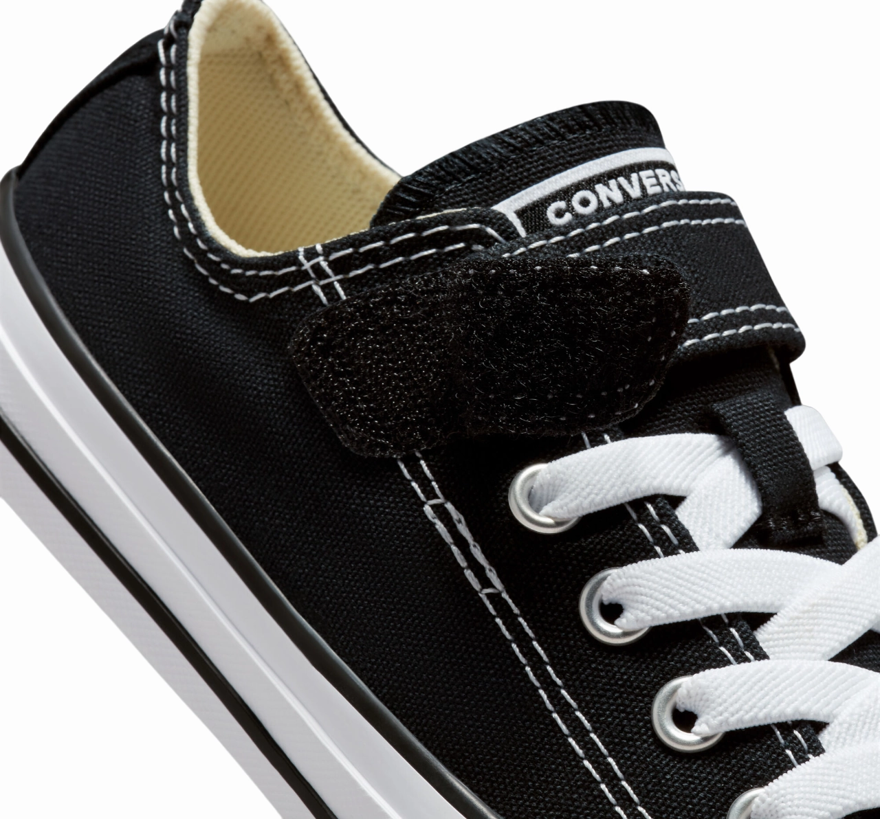 shoe insoles Converse scarpa sneaker da ragazzi con laccio elastico e velcro Chuck Taylor All Star 372881C nero bianco