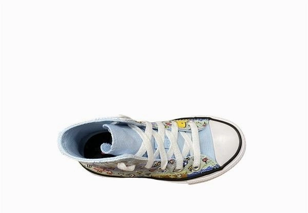 elastic band shoes men's running shoes Converse scarpa sneakers alta da bambina Ctas Hi Chambray 670170C celeste
