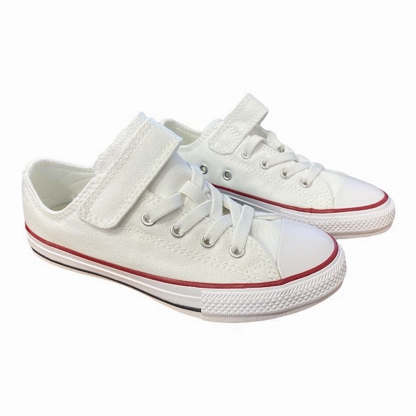 Secure - fit Enormous quality Converse scarpa sneakers da ragazzi con elastico e velcro Chuck Taylor All Star 372882C bianco