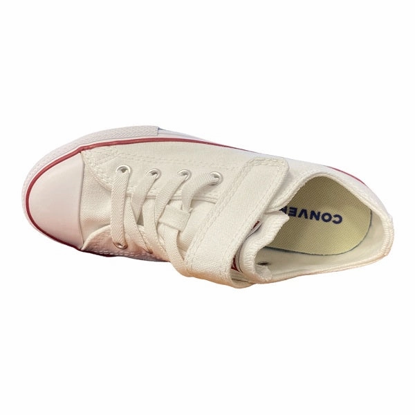 Converse scarpa sneakers da ragazzi con elastico e velcro Chuck Taylor All Star 372882C bianco long - distance running shoes