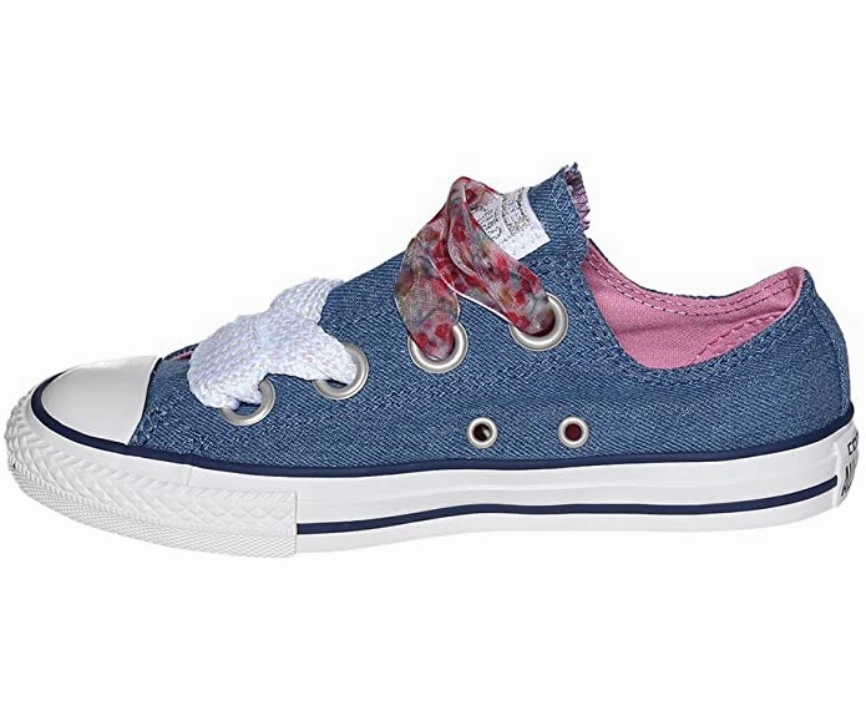 Converse scarpa sneakers in tela bassa CTAS Big Eyelet OX 660973C blu chiaro day - running shoes