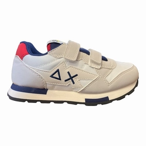 Sun68 scarpa sneakers da ragazzo Niki Solid Z32318 01 bianco men's use