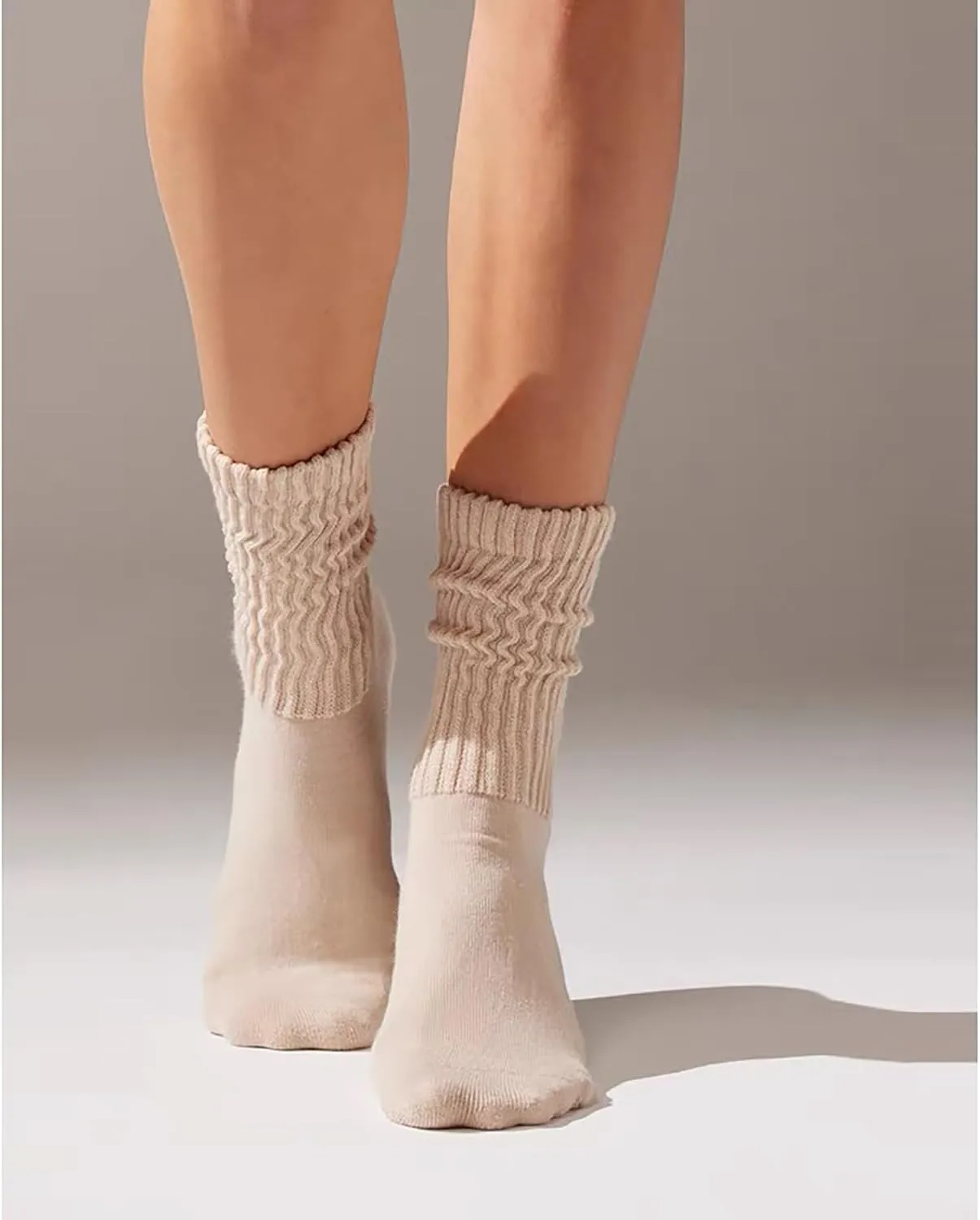 Crew Socks - Women's Multipair Cotton Cushioned Athletic Slouch Socks