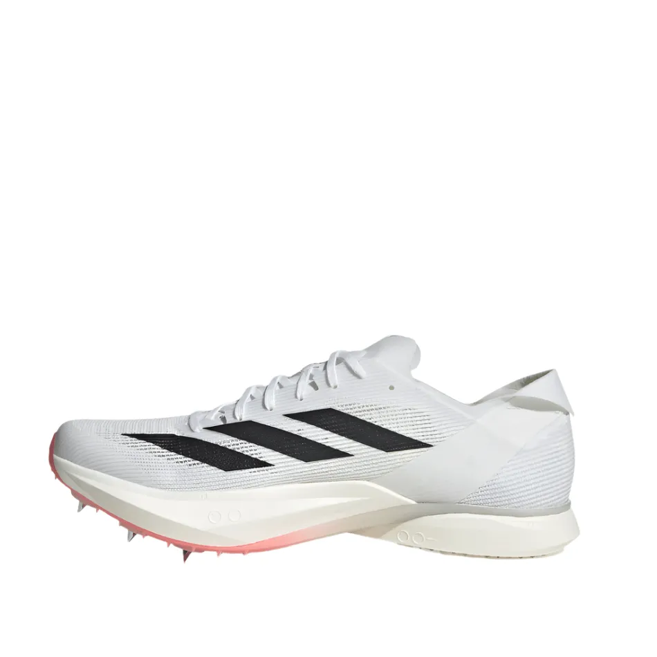 Hyperelastic Response Slip On Design Adidas Unisex Adizero Avanti Track Spikes in Cloud White/Core Black/Lucid Red SS25