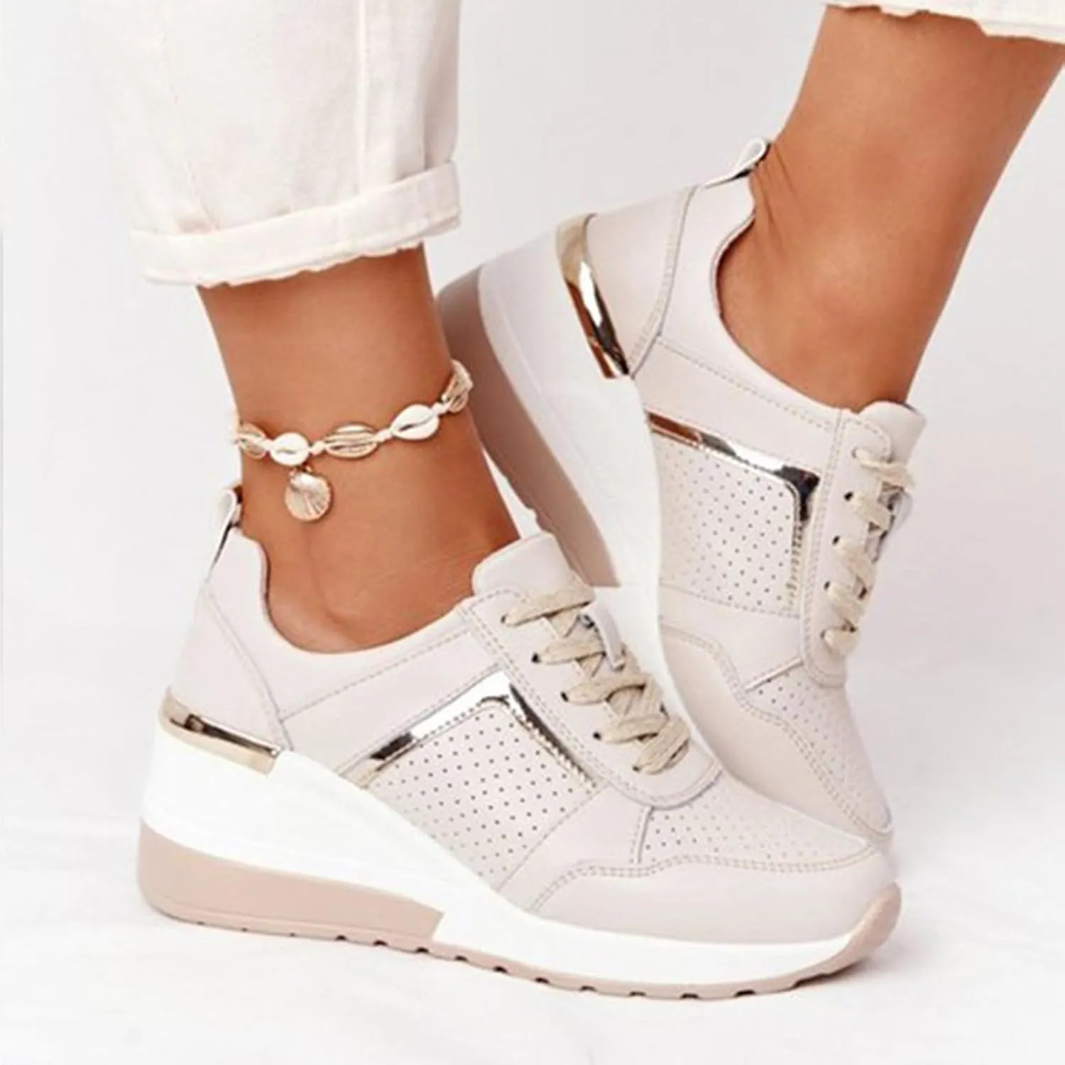 Cushion Comfortable Running Tennis Shoes for Women Low Top Breathable Fashion Sneakers Shoe for Elderly Women