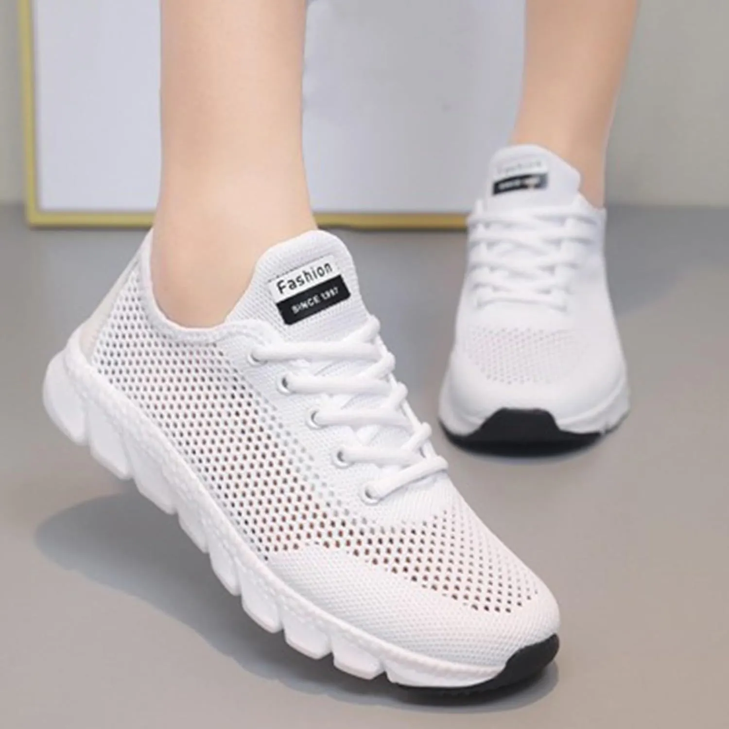 Cushion Comfortable Running Tennis Shoes for Women Sports Workout Gym Shoes for Running Standing All Day Shoe