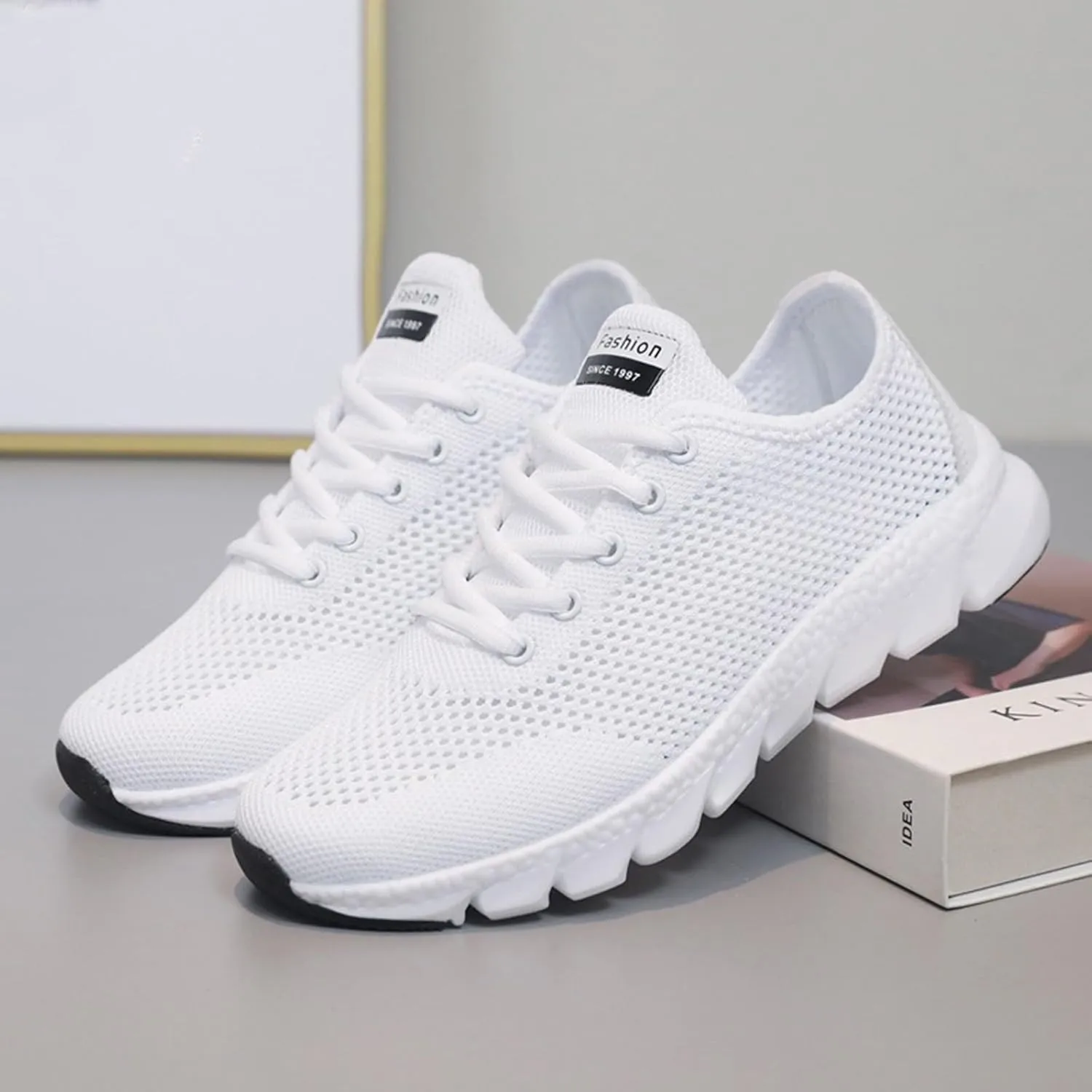 Cushion Comfortable Running Tennis Shoes for Women Sports Workout Gym Shoes for Running Standing All Day Shoe