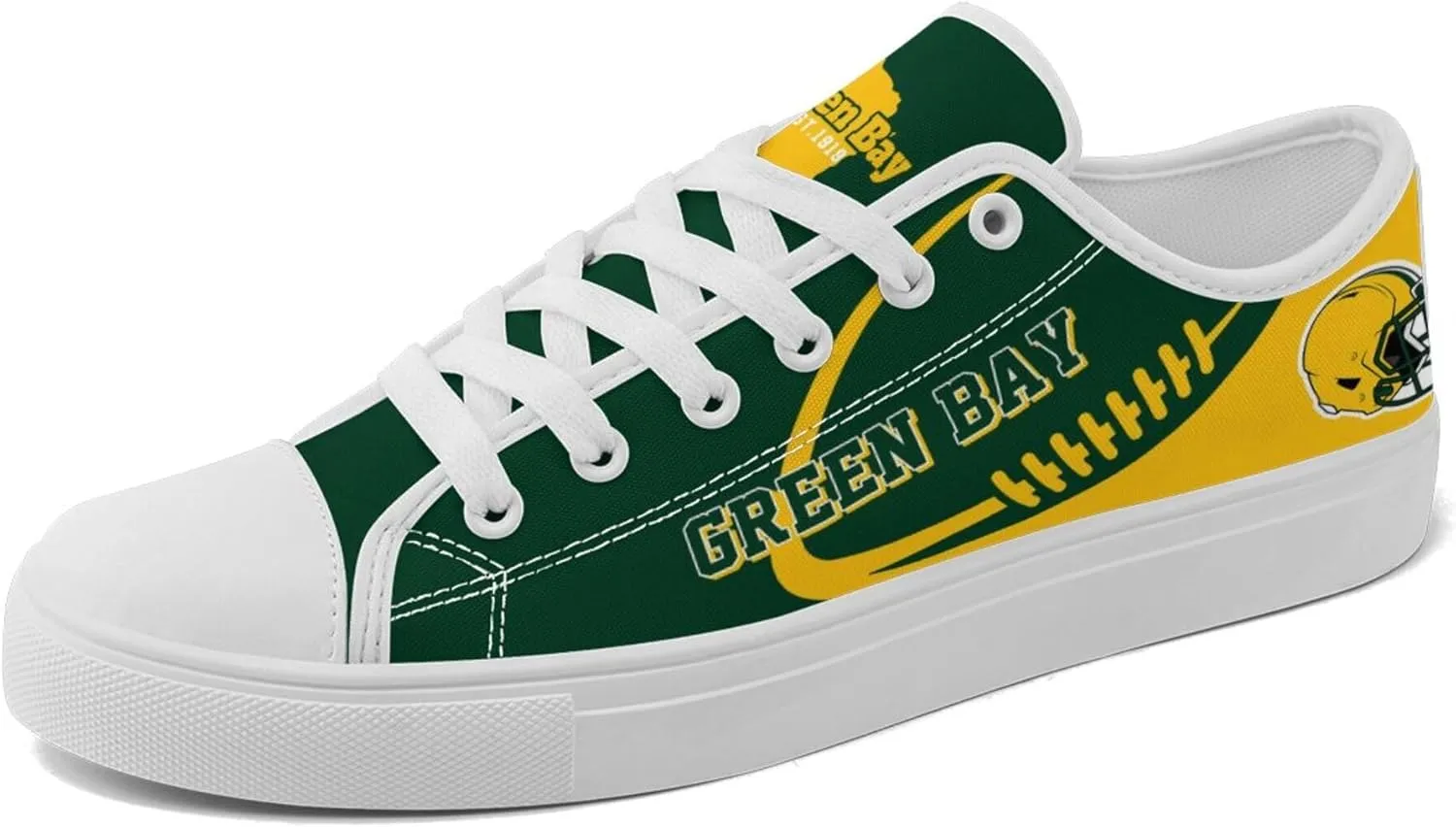 Custom Canvas Shoes,Personalized Custom Canvas Sneakers,Football Style Casual Shoes,Casual Sneakers Lace up Shoes for Women Men Fans Gift