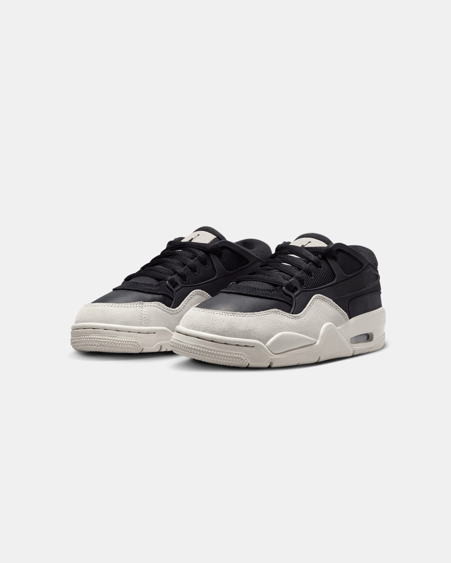 Jordan Kids' Air Jordan 4 RM (GS) Black/Bone Clean Texture Stacked Heel