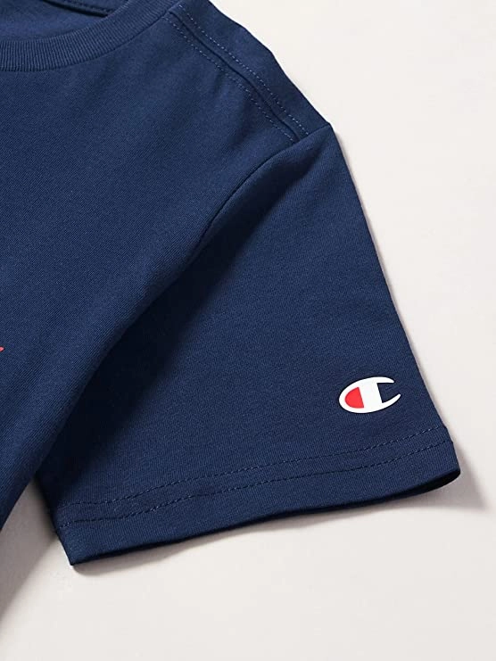 Champion T-shirt da ragazzo manica corta Legacy Graphic 306307 BS503 BLI blu marino Pocket Reinforcement Minimalist Design