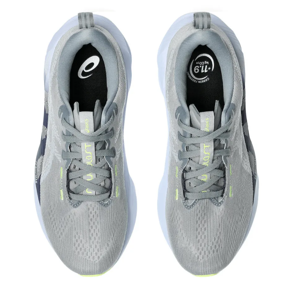 ASICS Women's NOVABLAST 5 Running Shoes in Gravel/Blue Fade AW25 Fitness Focus