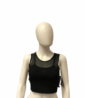 Puma canotta sportiva da donna Studio LAYERED CROP TOP 520223 01 nero disaster relief