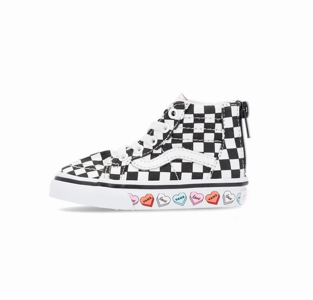 Vans sneakers alta da bambino Sk8-Hi Zip Candy Hearts VN000XG5ABY1 nero-bianco calorie - burning