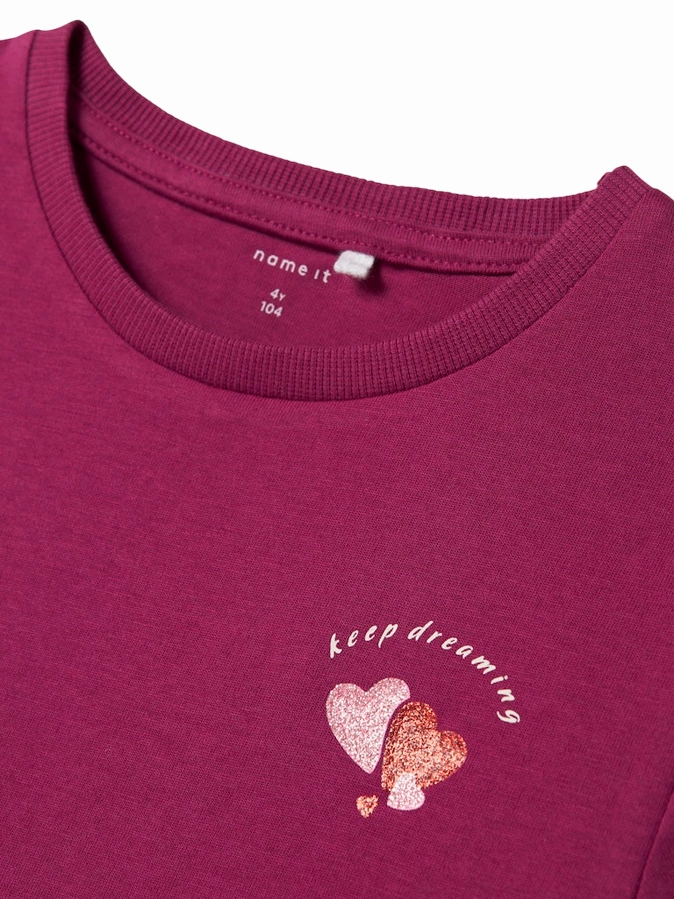 Trendy Vibes Wear name it maglietta manica corta da bambina Betria 13238045 fragola